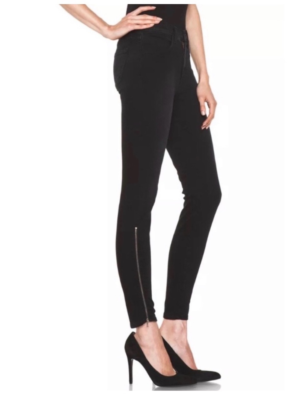 J Brand Alley Cat Skinny Jeans with Ankle Zips